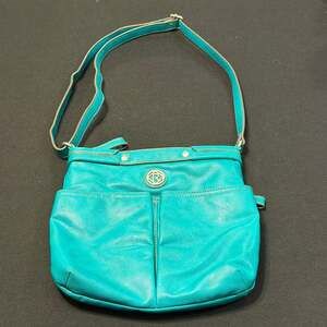 Relic by Fossil Teal Faux Leather Top Zip Shoulder Bag Crossbody